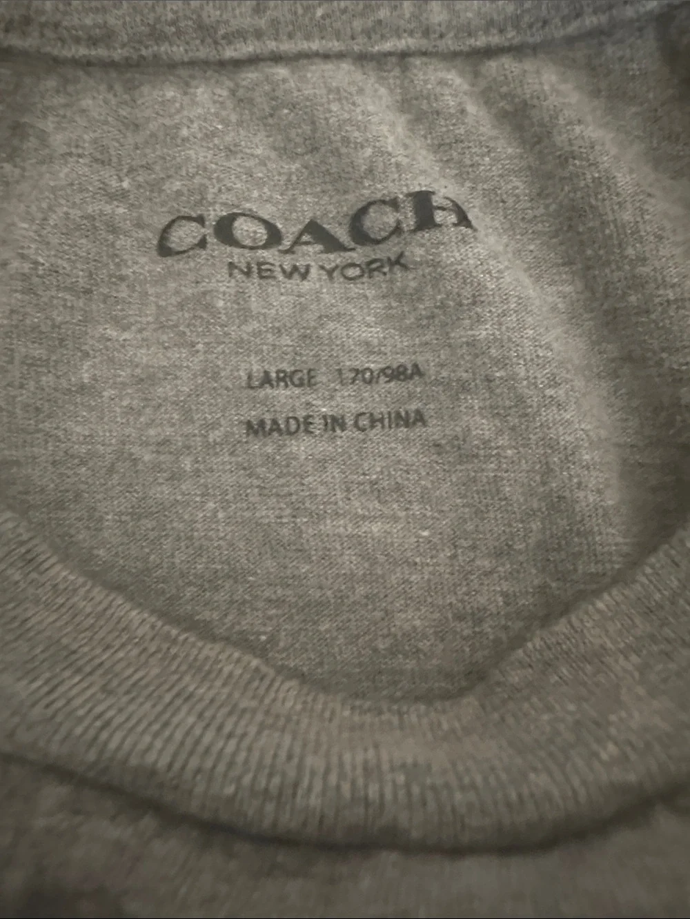 Coach Lot of Two Short Sleeve Tee Shirts in White (XL) and Gray(L)